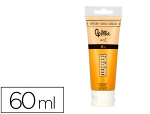 Pintura acrílica liderpapel tubo de plástico de 60 ml cor ocre amarelo