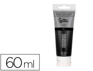Pintura acrílica liderpapel tubo de plástico de 60 ml cor preto marfim
