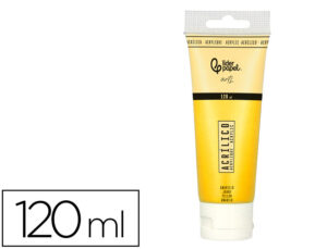Pintura acrílica liderpapel tubo de plástico de 120 ml cor amarelo
