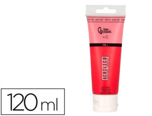 Pintura acrílica liderpapel tubo de plástico de 120 ml cor vermelho pirrol