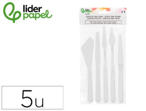 Espátula para pintura liderpapel de plástico jogo de 5 unidades tamanhos sortidos