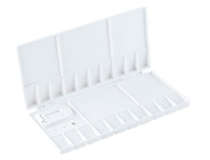 Paleta de plástico liderpapel para pintura dobrável com tampa e furo para o polegar 20x10x1,8 cm