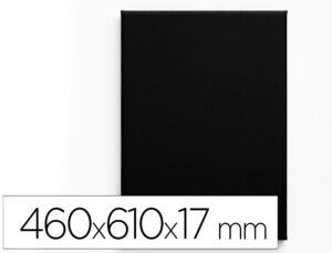 Tela de pintura preta liderpapel 12p tecido agrafado parte traseira algodão 100% 46x61 cm gramagem 320g/m2 certificada f