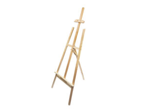 Cavalete de chão para pintor liderpapel madeira de pinho envernizado 58,5x175x75 cm certificado fsc