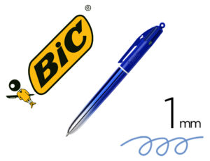 Esferografica bic quatro cores smooth gradiente cor azul