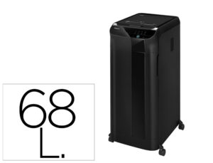 Destructora de documentos fellowes 450c capacidad de corte 450 hojas destruye grapas clips tarjetas y cd 68