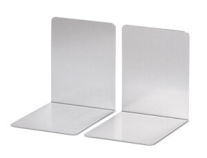 Apoyalibros metalico maul aluminio 100x80x100 mm pack de2 unidades