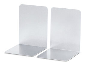 Apoyalibros metalico maul aluminio 100x100x130 mm pack de 2 unidades