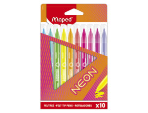 Marcador maped fluorescente neon caixa de 10 unidades cores sortidas