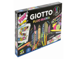Conjunto criativo giotto art lab fluo mania