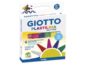 Plasticina giotto glitter caixa de 6 unidades cores sortidas