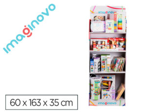 Expositor de chao imaginovo em cartao jogos infantis com 23 jogos e 18 puzzles sortidos 600x1630x350 mm