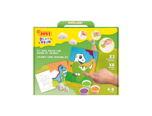 Juego jovi play&fun pinta con arena de colores dinosaurios