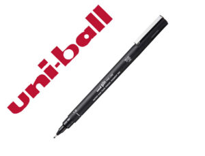 Marcador uniball pin calibrado micrométrico 1 mm cor preto