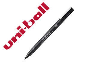 Marcador uniball pin calibrado micrométrico 1,2 mm cor preto