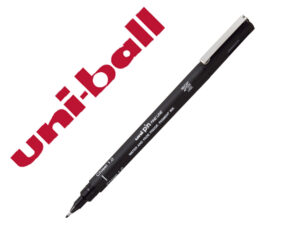 Marcador uniball pin calibrado ponta biselada 1 mm cor preto