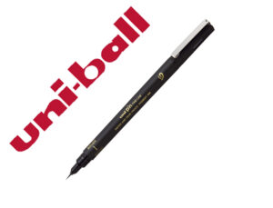 Marcador uniball pin 500ef ponta pincel flexível cor preto