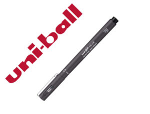 Marcador uniball pin calibrado micrométrico 0,5 mm cor cinza escuro
