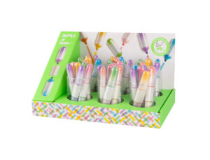 Marcador apli fluorescente mini dupla ponta cores sortidas