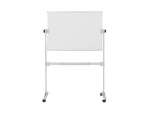 Pizarra blanca bi-office ayda magnetica acero lacado volteable movil 106,5x75 cm