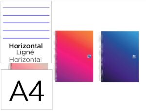 Caderno espiral oxford capa extra dura 120 folhas kangoo gradient