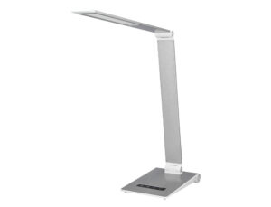 Lampara de escritorio q-connect sirio metalica y abs tactil 13w led 800 lm color plateado