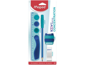 Kit escolar maped kidylearn concentration azul 4 peças