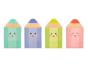 Goma de borrar imaginovo mini lapices colores surtidos