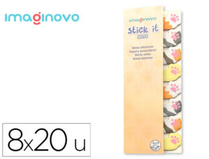 Bloc notas adhesivas imaginovo marcapaginas patita 120 hojas 8x15x48 mm