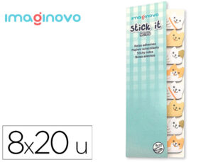 Bloc notas adhesivas imaginovo marcapaginas perrito 160 hojas 8x15x48 mm