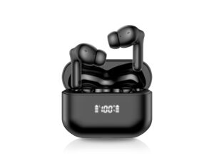 Auricular daewoo tws bluetooth 5.4 usb tipo-c cancelamento de ruido com estojo de carregamento 450mah cor preto