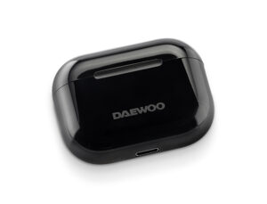 Auricular daewoo tws bluetooth 5.3 usb tipo-c com estojo de carregamento 500mah cor preto