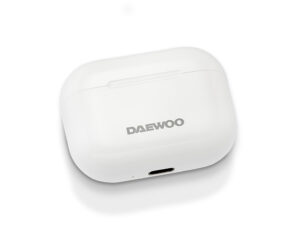 Auricular daewoo tws bluetooth 5.3 usb tipo-c com estojo de carregamento 500mah cor branco