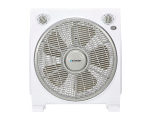 Ventilador de chao blaupunkt box fan 45w 30cm diametro 5 pas 3 velocidades com temporizador e rede protetora