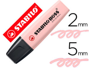 Marcador stabilo boss fluorescente nature colors edicao wildflower cor blush