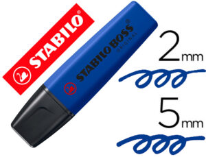 Marcador stabilo boss fluorescente nature colors edicao wildflower cor azul marinho