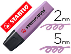Marcador stabilo boss fluorescente nature colors edicao wildflower cor lilás cinzento
