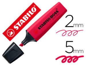 Marcador stabilo boss fluorescente nature colors edicao wildflower cor vermelho borgonha