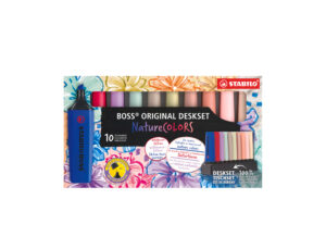 Marcador stabilo boss fluorescente nature colors edicao wildflower set escritorio 10 unidades cores sortidas