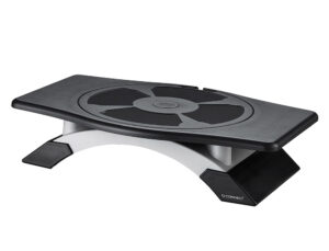 Suporte q-connect para monitor com plataforma giratoria ajustavel duas alturas 411x287x99 mm