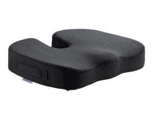 Almofada de assento q-connect de espuma viscoelastica cor preto 435x340x80 mm