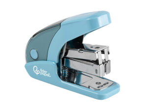 Agrafador liderpapel micro com oferta de caixa de 1000 agrafes 24/6 26/6 capacidade 20 folhas celeste
