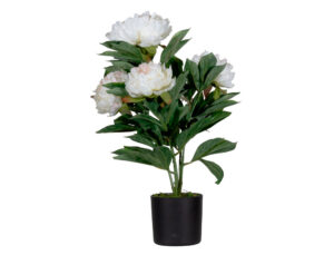 Flor artificial paperflow peonia branca 55 cm