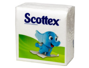 Guardanapo scottex original 1 folha cor branco 30x30 cm embalagem de 64 unidades