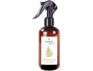 Ambientador ambar zen ativacao cha chai frasco pulverizador de 225 ml