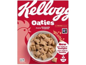 Cereais de pequeno almoco kellogg oaties aveia crocante caixa de 360 gr