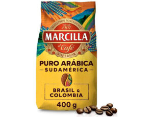 Cafe em grao marcilla superior puro arabica sudamerica brasil&colombia embalagem de 400 gr