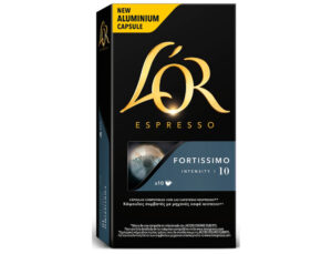 Café l'or espresso fortissimo intensidade 10 caixa de 10 capsulas compativel nespresso