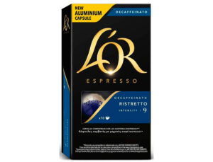 Cafe l'or espresso descafeinado ristretto intensidade 9 caixa de 10 capsulas compativel nespresso