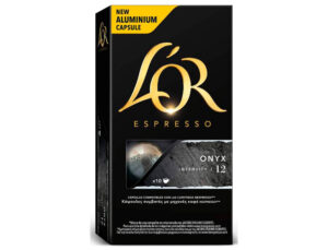 Cafe l or espresso onyx iintensidade 12 caixa de 10 capsulas compativel nespresso